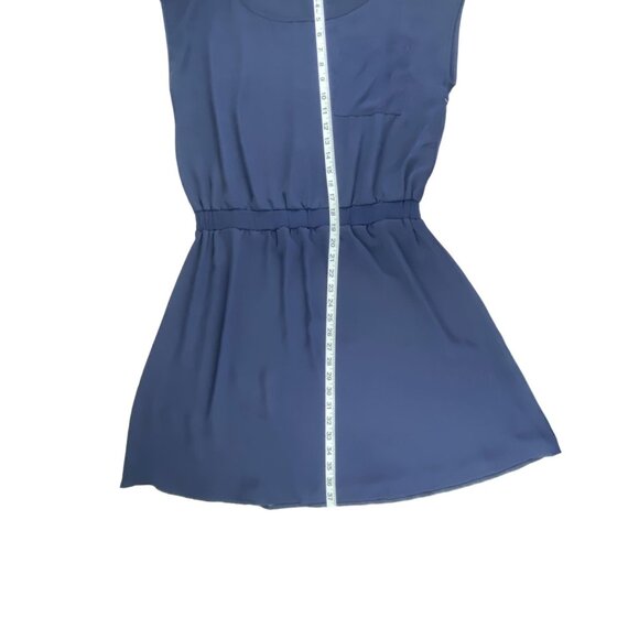 Threads 4 Thought Navy Blue Womens L Classic Preppy Cinched Waist  Lined Dress - Picture 10 of 13